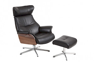 Ledersessel Z22094 - drehbar, Hocker