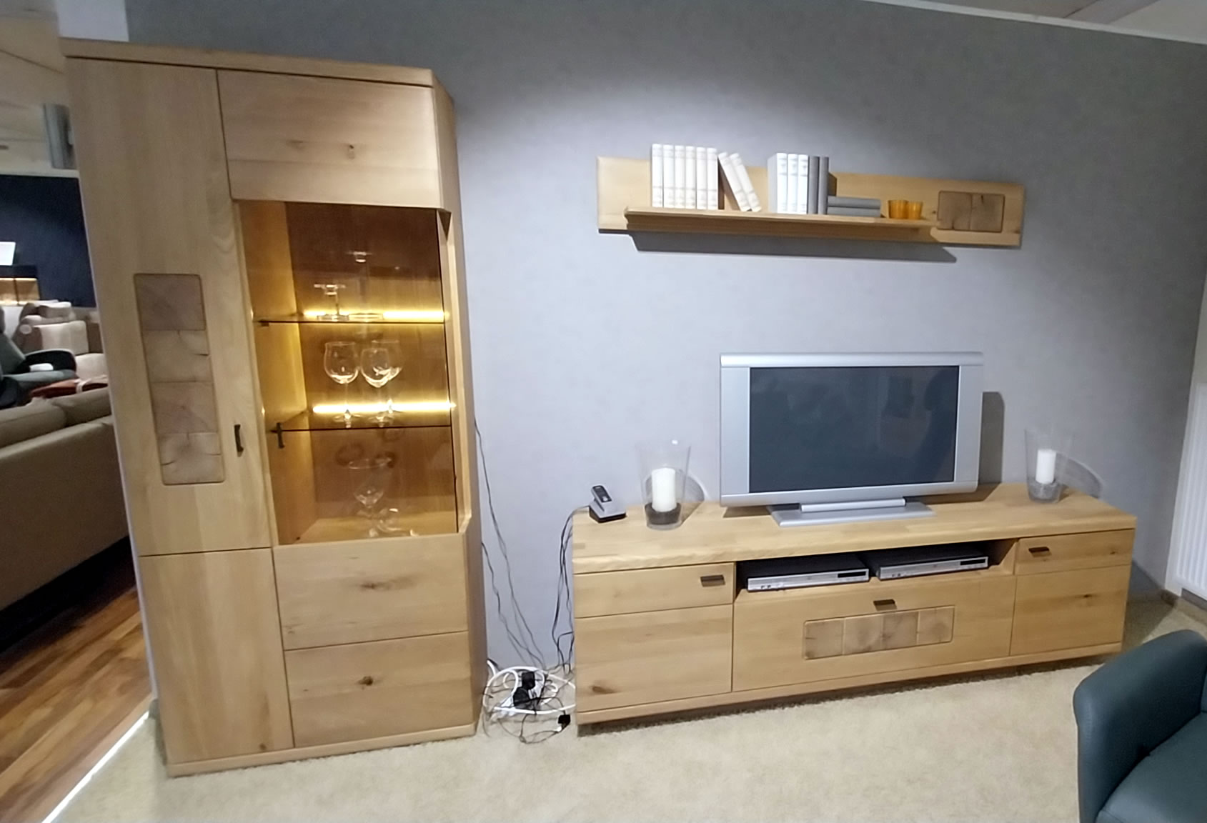 Wohnkombination TL 3309 Palma Balkeneiche massiv