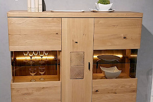 Highboard TL 3309 Palma Balkeneiche massiv geölt